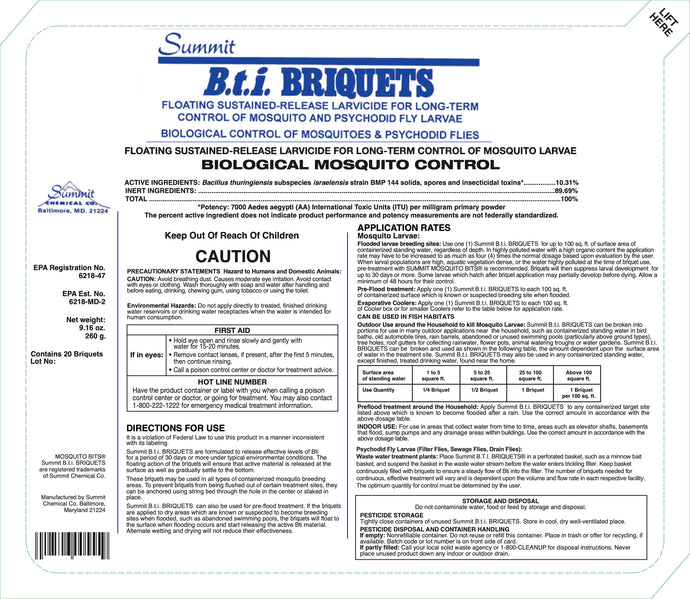Summit® BTI Briquets